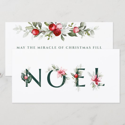 Winterbessen | Kerstbrieven | NOEL Feestdagenkaart (Voorkant / Achterkant)