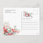 Winterbessen Kerstvakantie foto briefkaart (Achterkant)