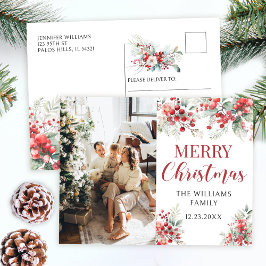 Winterbessen Kerstvakantie foto briefkaart