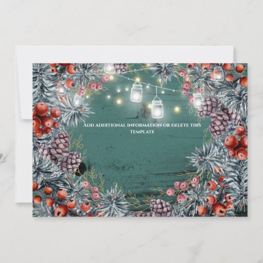 Winterbessen met kerstmis save the date (Achterkant)