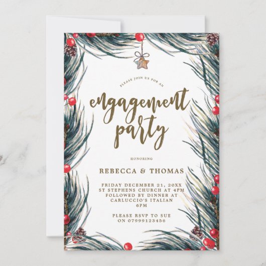 winterbessen met verlofpartij kaart (Voorkant)