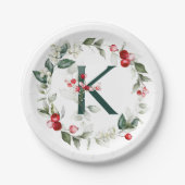 Winterbessen Monogram K papier Bord (Voorkant)