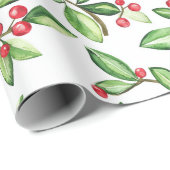 Winterbessen patroon cadeaupapier (Rol Hoek)