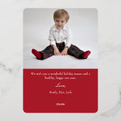 Winterbessen Rood Gebogen Foto Folie Feestdagenkaart (Achterkant)