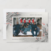 Winterbessen Sneeuwfoto Feestdagenkaart (Voorkant)