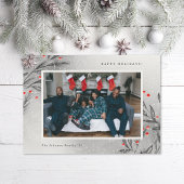 Winterbessen Sneeuwfoto Feestdagenkaart