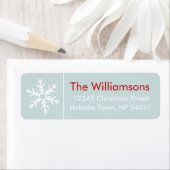 Winterbessen Sneeuwvlok Coördinaat op Icy Blue Etiket (Insitu)
