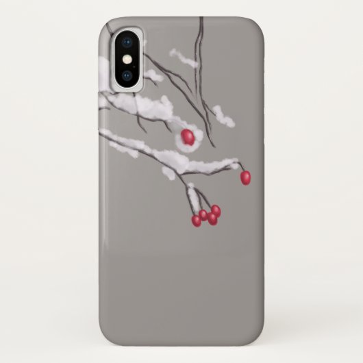 Winterbessen takken bedekt met sneeuw Case-Mate iPhone case (Achterkant)