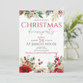 Winterbessen Vakantie Holly Kerstfeest Kaart (Staand voorkant)