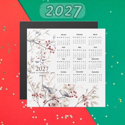 Winterbessen Vogels Kerst 2027 Kalender