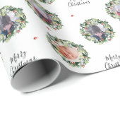 Winterbessen Vrolijk Kerstmis aangepaste foto Cadeaupapier (Rol Hoek)