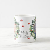 Winterbessen Vrolijk Kerstmis aangepaste foto Koffiemok (Center)