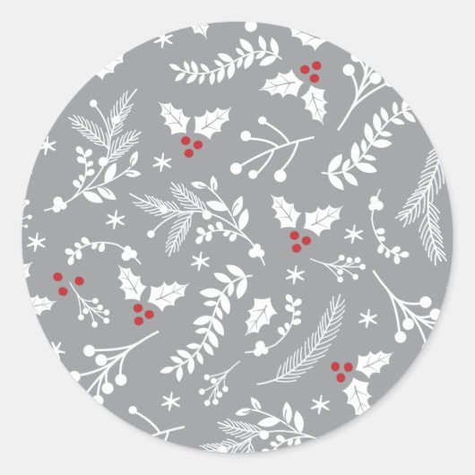 Winterbessen Vrolijk Li'l Kerstvakantie | Ronde Sticker (Voorkant)