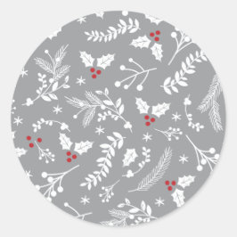 Winterbessen Vrolijk Li'l Kerstvakantie | Ronde Sticker