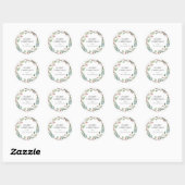 Winterbessenkrans Kerstcadeau Ronde Sticker (Vel)