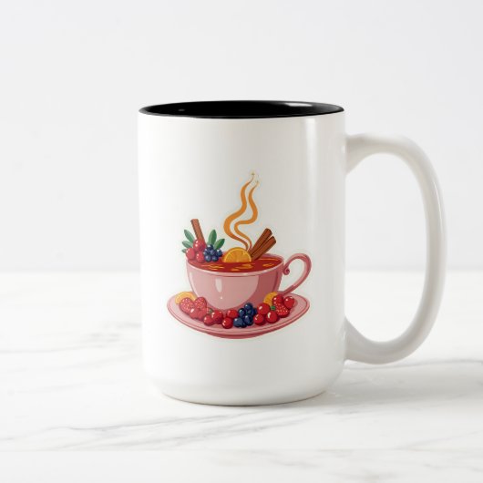 winterbessenthee tweekleurige koffiemok (Rechts)