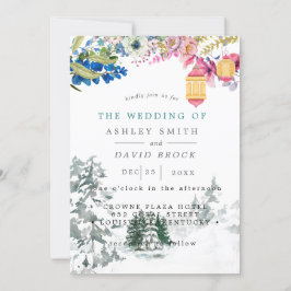 Winterbijtbomen botanische lantaarns kaart