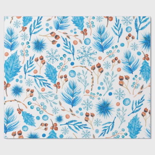 winterblaaspapier cadeaupapier (Vlak)