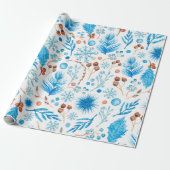 winterblaaspapier cadeaupapier (Uitgerold)