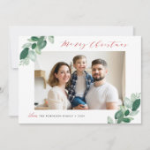 winterbladbladerkerstfeest feestdagenkaart (Voorkant)