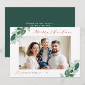 winterbladbladerkerstfeest  feestdagenkaart (Voorkant / Achterkant)