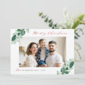 winterbladbladerkerstfeest  feestdagenkaart (Staand voorkant)