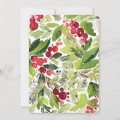 Winterbladerblad met de datumkaart save the date (Achterkant)