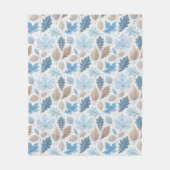 Winterbladeren bedekt met delicate vorst fleece deken (Voorkant)