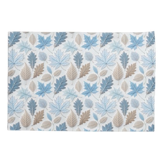 Winterbladeren bedekt met delicate vorst kussensloop (Achterkant)