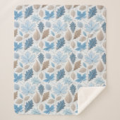 Winterbladeren bedekt met delicate vorst sherpa deken (Voorkant)