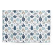 Winterbladeren en sneeuwvormen kussensloop (Achterkant)