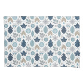 Winterbladeren en sneeuwvormen kussensloop (Voorkant)