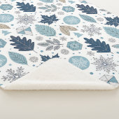 Winterbladeren en sneeuwvormen Sherpa-deken Sherpa Deken (3/4)