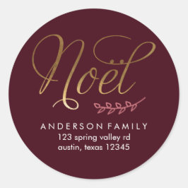 Winterbladeren Ronde Sticker