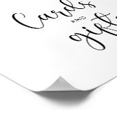 Winterbladerkaarten en baby shower voor geschenken poster (Hoek)