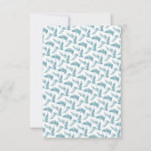 Winterbladgroen waterverf grijs blauw RSVP kaartje (Achterkant)