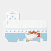 Winterblauw avontuur begint Baby shower Bedankdoosjes (Uitgevouwen)