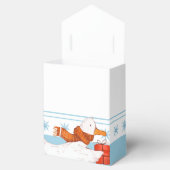 Winterblauw avontuur begint Baby shower Bedankdoosjes (Geopend)