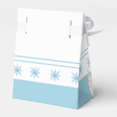 Winterblauw avontuur begint Baby shower Bedankdoosjes (Achterkant)