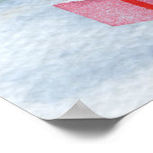 Winterblauw baby shower welkom poster (Hoek)