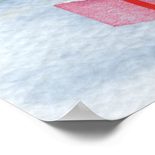 Winterblauw baby shower welkom poster (Hoek)