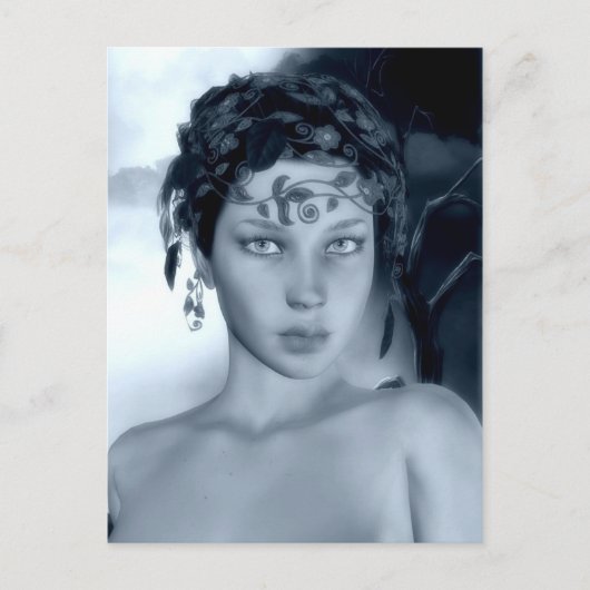 Winterblauw Briefkaart (Voorkant)