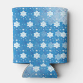 Winterblauw- en witsneeuwvlokken blikjeskoeler (Achterkant)