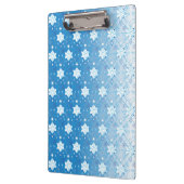 Winterblauw- en witsneeuwvlokken klembord (Links)