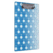 Winterblauw- en witsneeuwvlokken klembord (Rechts)