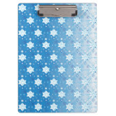 Winterblauw- en witsneeuwvlokken klembord (Voorkant)
