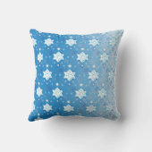 Winterblauw- en witsneeuwvlokken kussen (Achterkant)