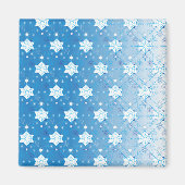 Winterblauw- en witsneeuwvlokken magneet (Voorkant)