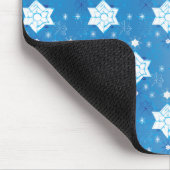 Winterblauw- en witsneeuwvlokken muismat (Hoek)