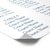 Winterblauw- en witsneeuwvlokken poster (Hoek)